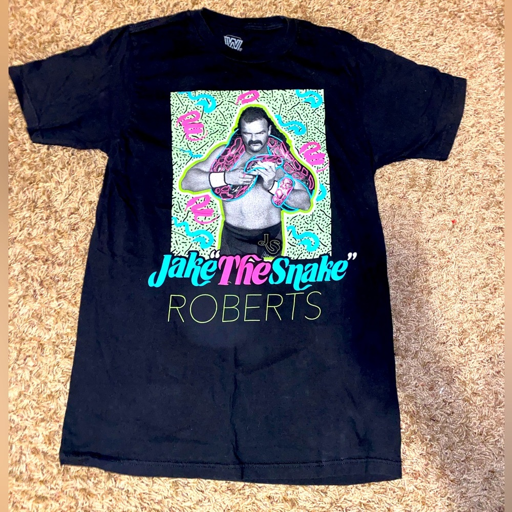 WWE Jake the Snake Robert’s black t shirt wrestling legend